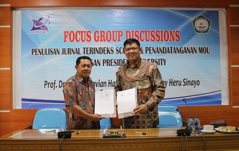 Unkhair Bersama President University Gelar FGD Tentang Penulisan Jurnal Terindeks Scopus