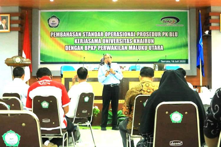 Sosialisasi Penerapan SOP BLU di Unkhair Berlangsung Sesuai Protokol Kesehatan Covid-19