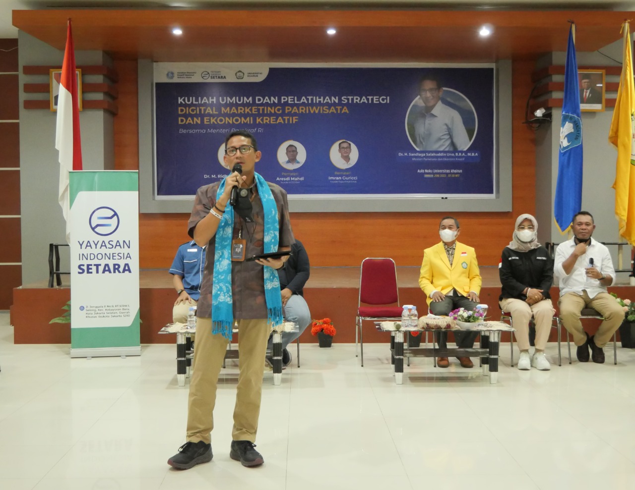 MENPAREKRAF Sandiaga Salahuddin Uno Beri Kuliah Umum di Universitas Khairun