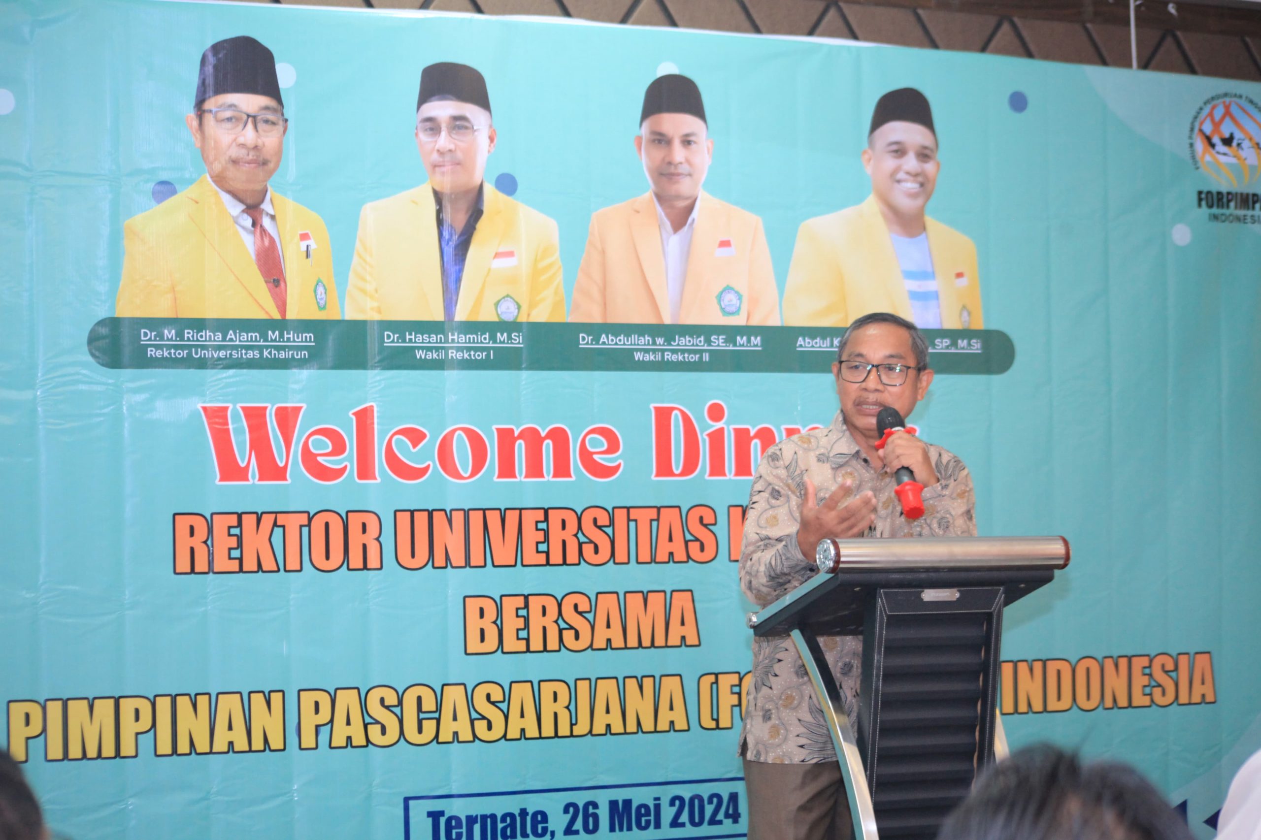 Rektor Unkhair, Hadiri Gala Dinner Forum Pimpinan Pascasarjana Se-Indonesia
