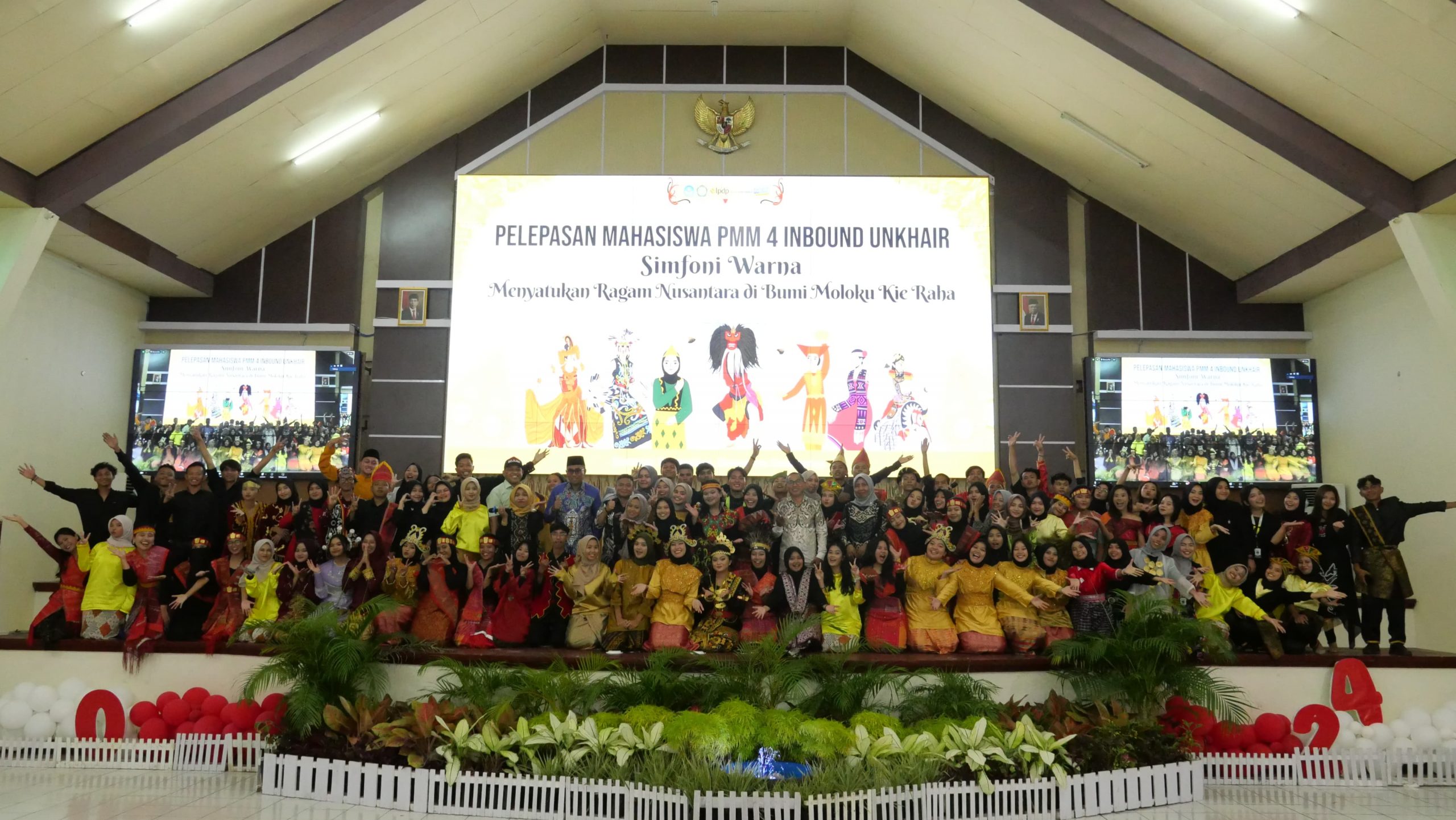 Rektor Unkhair, Resmi Lepas Mahasiswa Program PMM 4 Inbound Unkhair