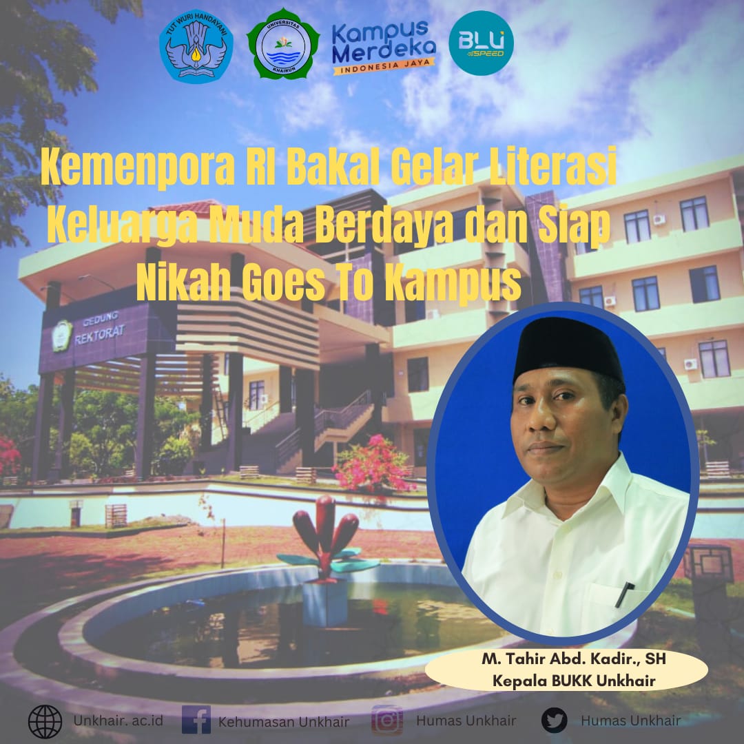 Kemenpora RI Bakal Gelar Literasi Keluarga Muda Berdaya dan Siap Nikah Goes to Campus