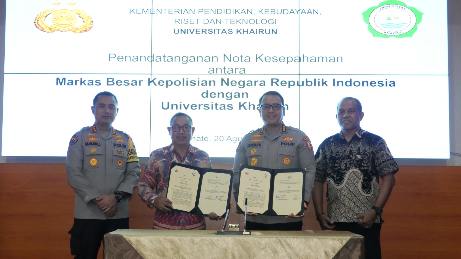 Unkhair dan Mabes Polri Teken MoU Tridharma Perguruan Tinggi