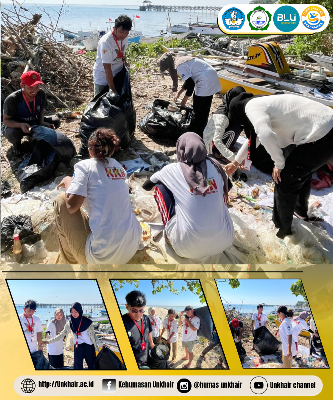 Risma, Mahasiswa KKN Kebangsaan, Inisiasi Gerakan Atasi Sampah di Pulau Laiya