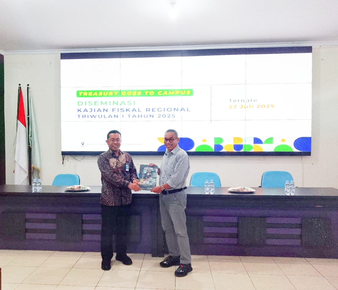 FEB Unkhair Bersama DJPb Malut Gelar Diseminasi Kajian Fiskal Triwulan I-2025