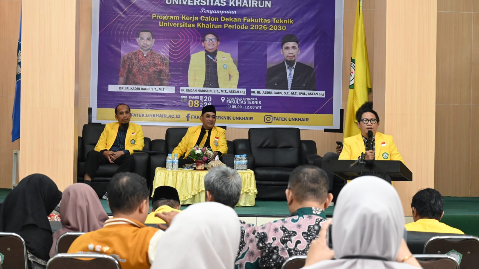 Tiga Calon Dekan Teknik Unkhair Paparkan Visi, Misi dan Proker 2026–2030
