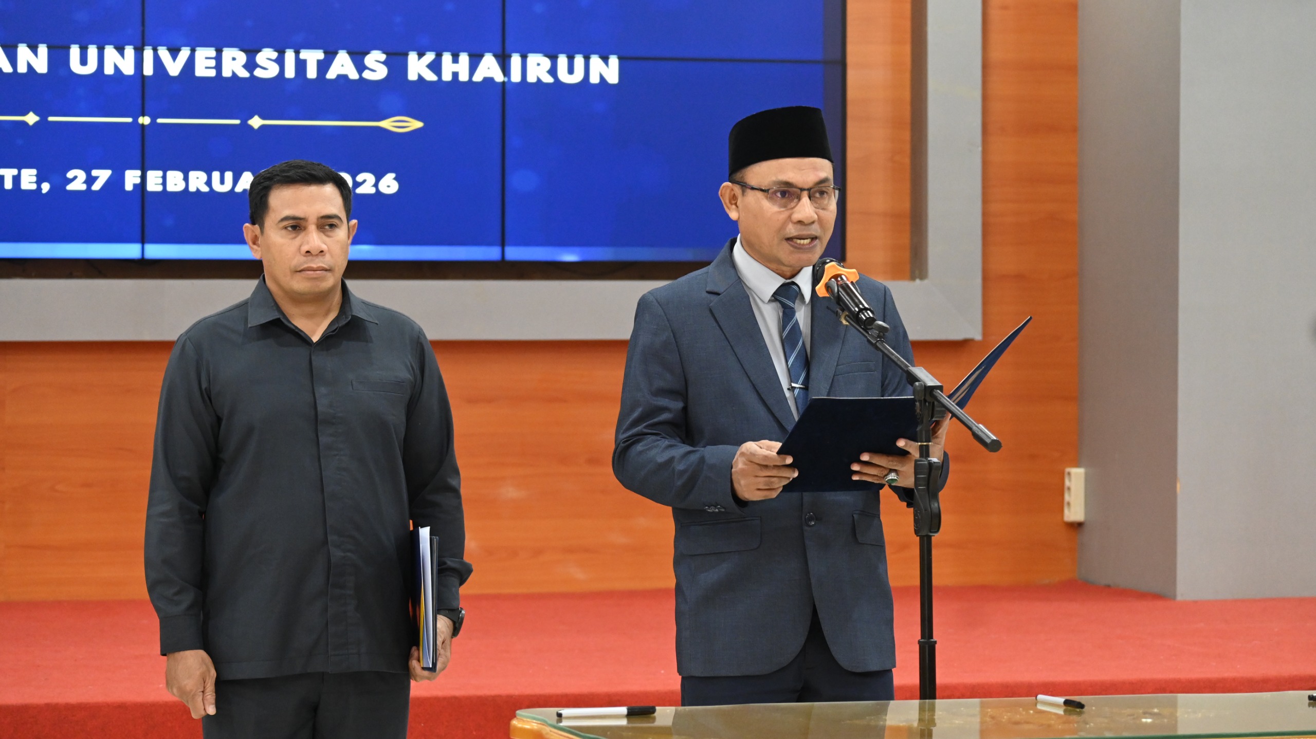 Lantik Lima Pejabat,  Rektor Unkhair Tekankan Tiga Agenda Besar Kepemimpinan