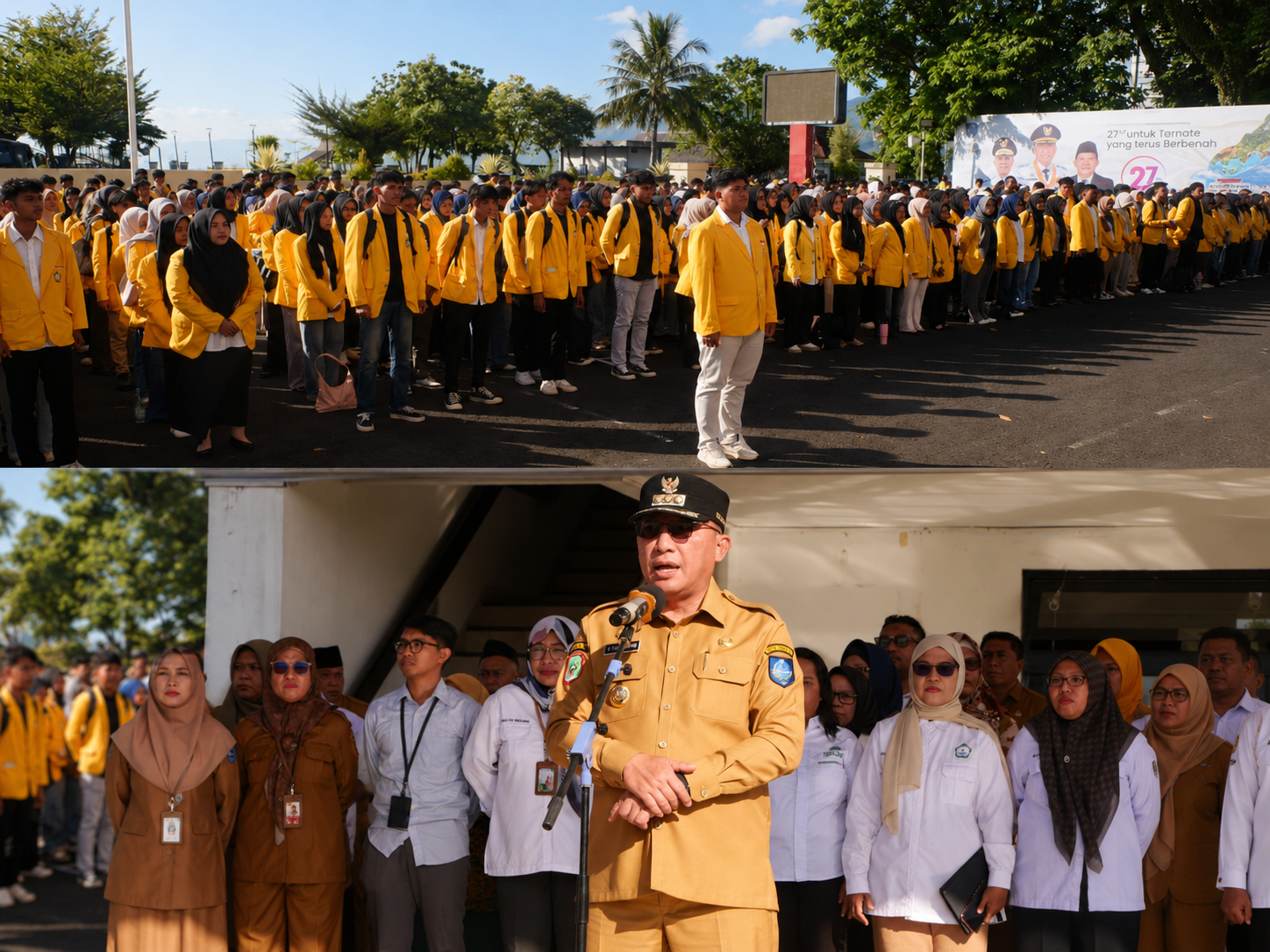 Wali Kota Ternate Terima Mahasiswa KKN Unkhair dan UGM, Fokus pada Literasi dan Pengelolaan Sampah
