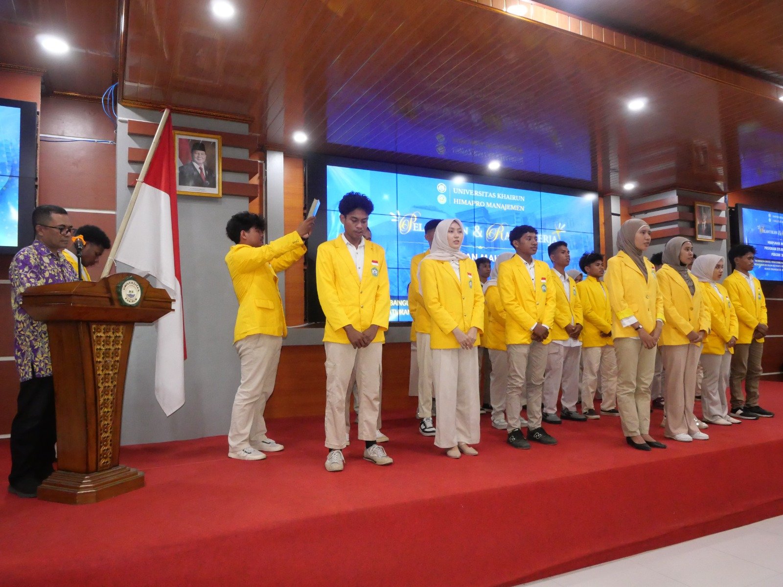 Himapro Manajemen Unkhair Resmi Dilantik, Ini Pesan Wadek III FEB Unkhair